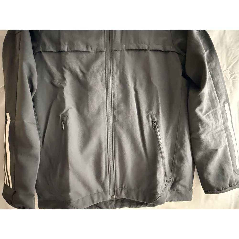 Adidas Youth Rink Suit Full Zip Lightweight Track Jacket GF8194 Gray Kids Size M - Picture 3 of 16